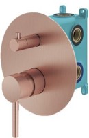 Встраиваемый смеситель для душа и ванны Plumberia Selection Ixo KIT1901RS С ВНУТРЕННЕЙ ЧАСТЬЮ, брашированная медь