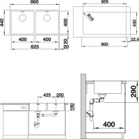 Мойка кухонная Blanco Andano 400/400-IF