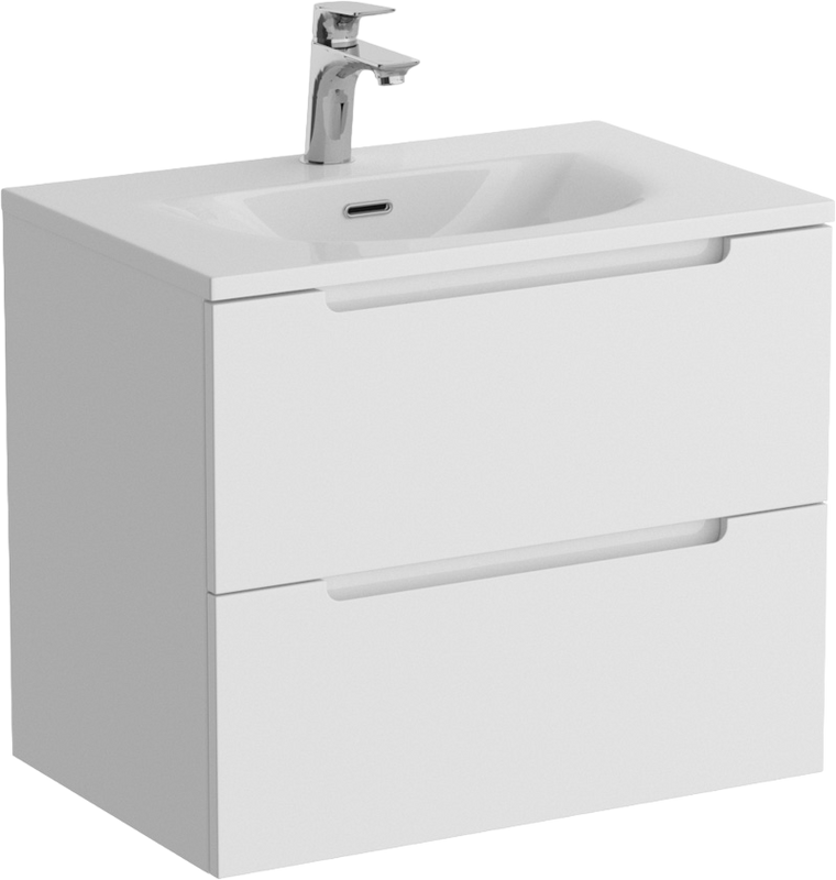 Тумба с раковиной BelBagno Etna 39 70 bianco lucido, раковина BB-8099-3-70
