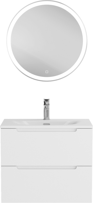 Тумба с раковиной BelBagno Etna 39 70 bianco lucido, раковина BB-8099-3-70