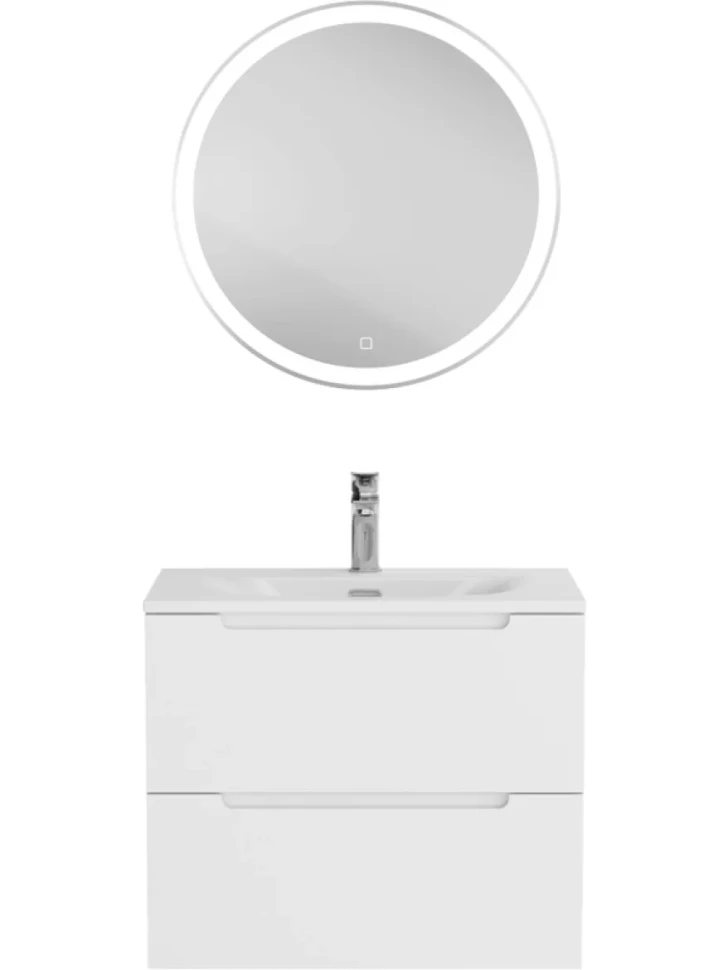 Тумба с раковиной BelBagno Etna 39 70 bianco lucido, раковина BB-8099-3-70