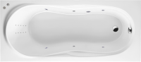 Акриловая ванна Excellent Sekwana Line Nano 170x75 см, встраиваемая, с гидромассажем, белая, с каркасом, со сливом-переливом