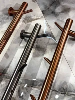 Полотенцесушитель электрический Boheme Oak 724-50-SGM 150x5 см, shine gun metal, I-образный, из стали
