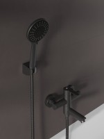 Смеситель для ванны с душем Agger Easy A3121244 черный матовый Смеситель для ванны с душем Agger Easy A3121244 черный матовый