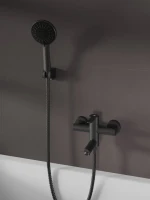 Смеситель для ванны с душем Agger Easy A3121244 черный матовый Смеситель для ванны с душем Agger Easy A3121244 черный матовый