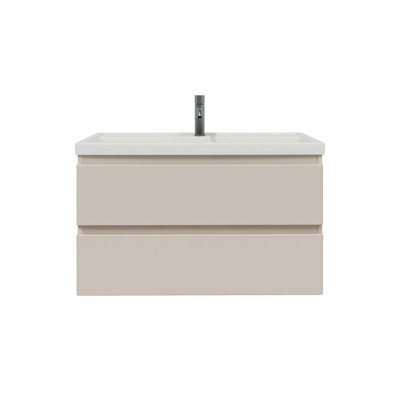 Тумба с раковиной SanStar Riana 100 подвесная, cappuccino, раковина Фостер 100