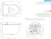Умный унитаз подвесной ArtCeram Hype KHYV001 05 00