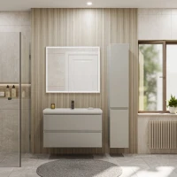 Мебель для ванной комнаты SanStar Riana 100 подвесная, grey, раковина Фостер 100