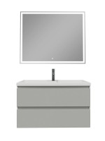 Мебель для ванной комнаты SanStar Riana 100 подвесная, grey, раковина Фостер 100