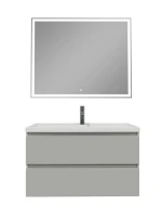 Мебель для ванной комнаты SanStar Riana 100 подвесная, grey, раковина Фостер 100