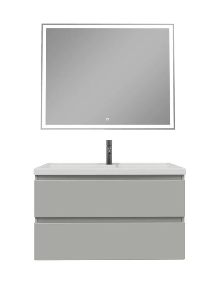 Мебель для ванной комнаты SanStar Riana 100 подвесная, grey, раковина Фостер 100