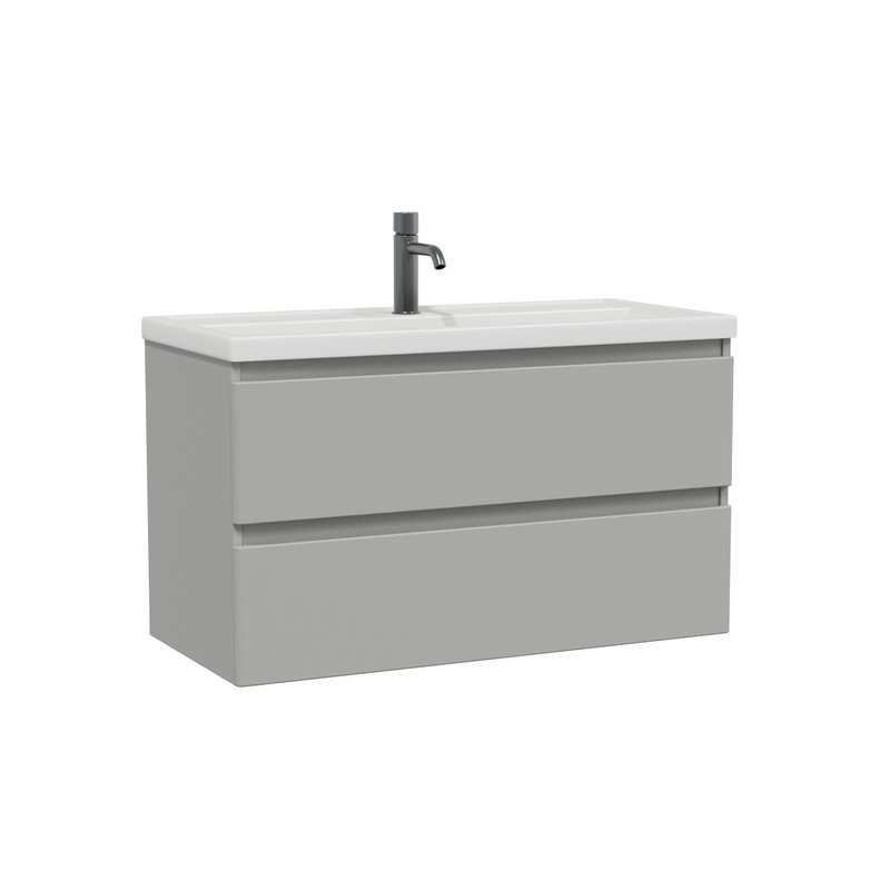 Мебель для ванной комнаты SanStar Riana 100 подвесная, grey, раковина Фостер 100