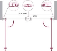 Душевая дверь в нишу BelBagno Etna B-2-190-C-Cr