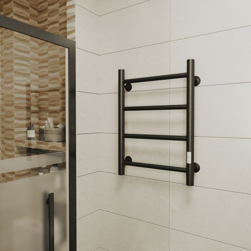 Полотенцесушитель электрический Bauedge M0054 40х80 R черный матовый