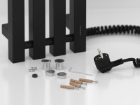 Полотенцесушитель электрический Сунержа Сатерленд 4.0 31-0853-1215 120x20 см, подключение справа, скрытое подключение справа, матовый черный, I-образный