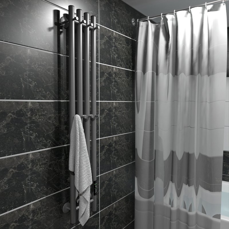 Полотенцесушитель электрический Маргроид Inaro 120х18, графитовый серый