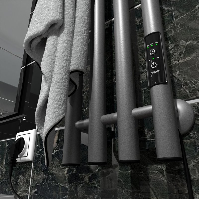 Полотенцесушитель электрический Маргроид Inaro 120х18, графитовый серый