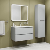 Тумба с раковиной IDDIS Edifice 80 подвесная, светло-серая