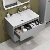 Тумба с раковиной IDDIS Edifice 80 подвесная, светло-серая