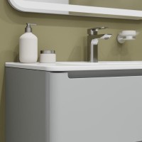 Тумба с раковиной IDDIS Edifice 80 подвесная, светло-серая