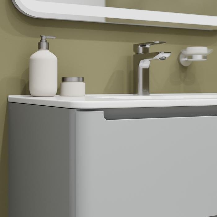 Тумба с раковиной IDDIS Edifice 80 подвесная, светло-серая