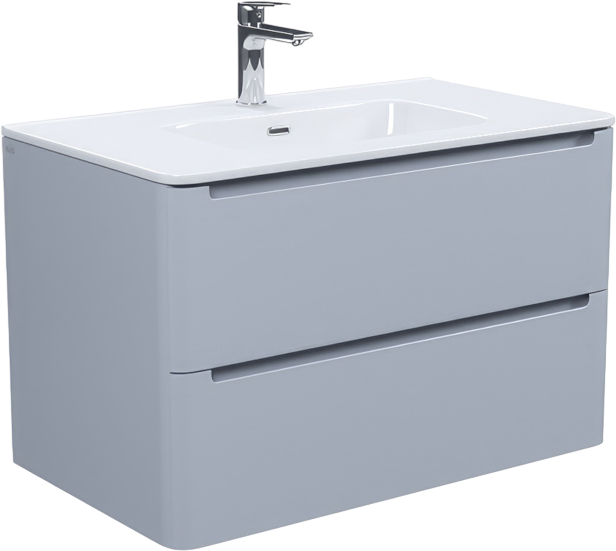 Тумба с раковиной IDDIS Edifice 80 подвесная, светло-серая