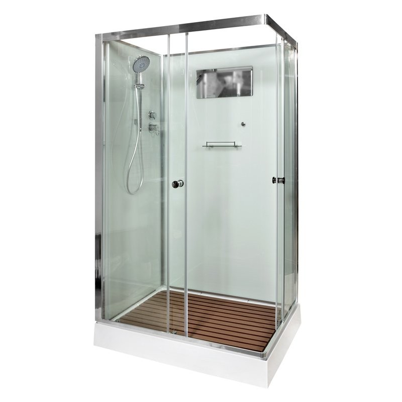 Душевая кабина DTO K402 120х90, профиль хром, стекло прозрачное