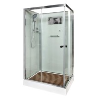 Душевая кабина DTO K402 120х90, профиль хром, стекло прозрачное