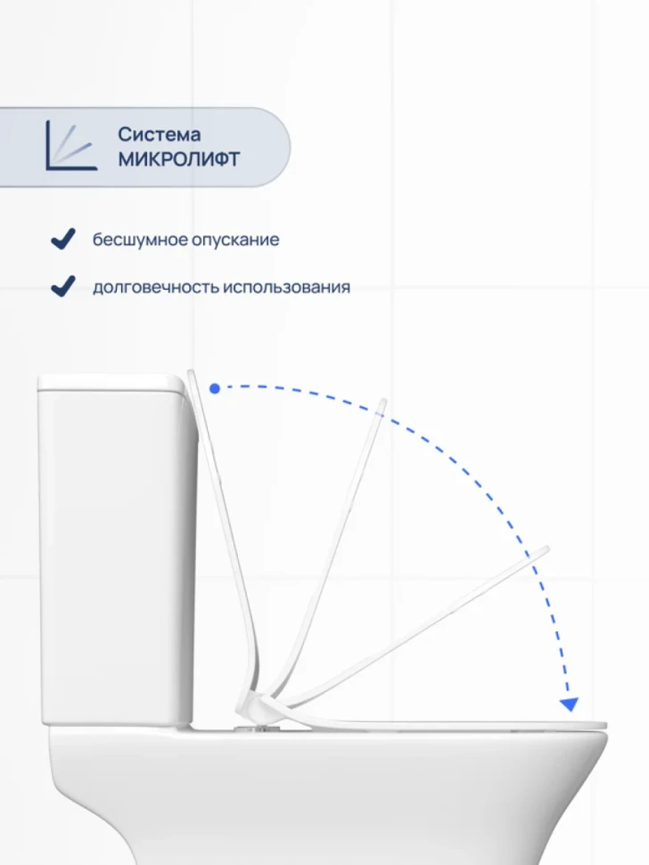 Унитаз-компакт напольный STWORKI Олланд S01400WH с микролифтом, безободковый, белый