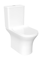 Унитаз-компакт напольный STWORKI Олланд S01400WH с микролифтом, безободковый, белый