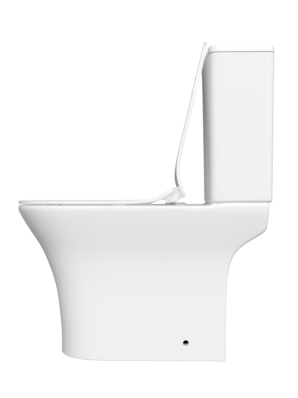 Унитаз-компакт напольный STWORKI Олланд S01400WH с микролифтом, безободковый, белый