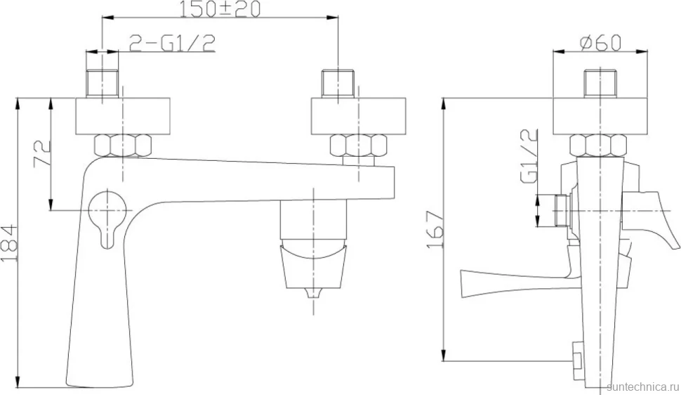 Смеситель для ванны с душем Rossinka RS34 RS34-31