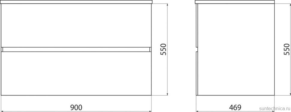 Тумба под раковину Art&Max Elegant 90 черная