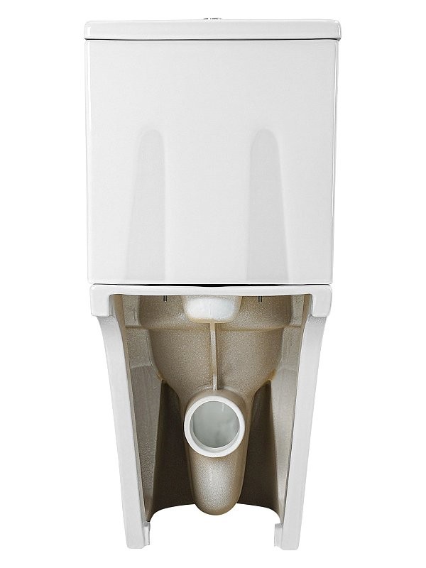 Унитаз-компакт напольный AZARIO Vise AZ-1343BT безободковый, с микролифтом, глянцевый белый