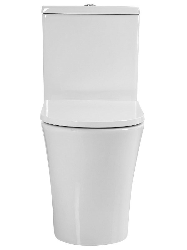 Унитаз-компакт напольный AZARIO Vise AZ-1343BT безободковый, с микролифтом, глянцевый белый