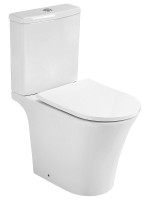 Унитаз-компакт напольный AZARIO Vise AZ-1343BT безободковый, с микролифтом, глянцевый белый