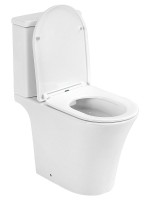 Унитаз-компакт напольный AZARIO Vise AZ-1343BT безободковый, с микролифтом, глянцевый белый