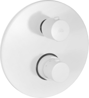 Термостатический смеситель встраиваемый Paffoni Light LIQ019BO С ВНУТРЕННЕЙ ЧАСТЬЮ, для ванный с душем, матовый белый