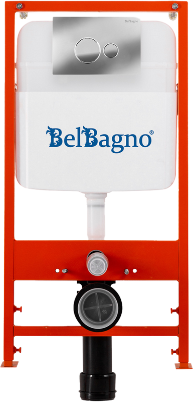 Комплект BelBagno BB026/BB081CR с кнопкой смыва хром глянцевый