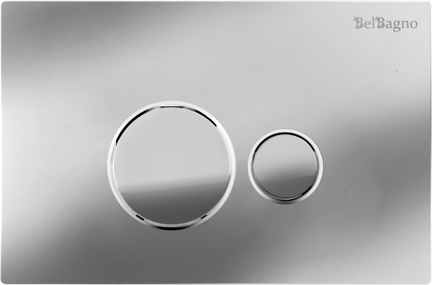 Комплект BelBagno BB026/BB081CR с кнопкой смыва хром глянцевый