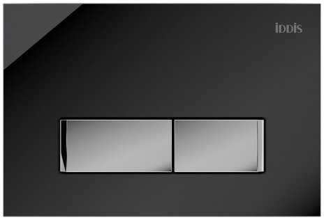 Кнопка смыва IDDIS Uniglass UNG10GBi77 стекло, черная