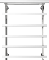 Полотенцесушитель электрический Secado Понтида 7 СП, R 80x60 см, подключение справа, глянцевый хром, лесенка, с полкой