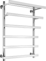 Полотенцесушитель электрический Secado Понтида 7 СП, R 80x60 см, подключение справа, глянцевый хром, лесенка, с полкой