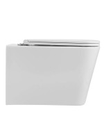 Унитаз подвесной Art&Max Techno AM2303CHRV/SC безободковый, с микролифтом, глянцевый белый