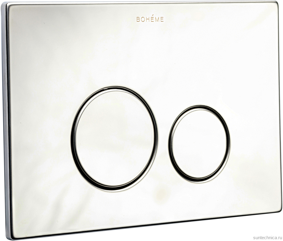 Кнопка смыва Boheme 649-SGM ультраплоская, shine gun metal
