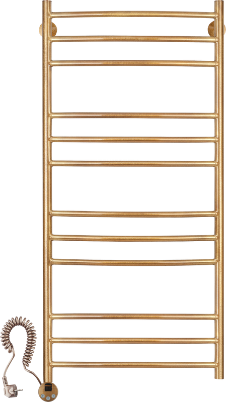 Полотенцесушитель электрический Secado Милан 3 105x55 см, подключение слева, бронза, лесенка, латунь