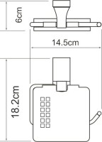 Держатель туалетной бумаги Wasserkraft Lopau K-6025