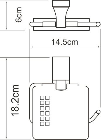Держатель туалетной бумаги Wasserkraft Lopau K-6025