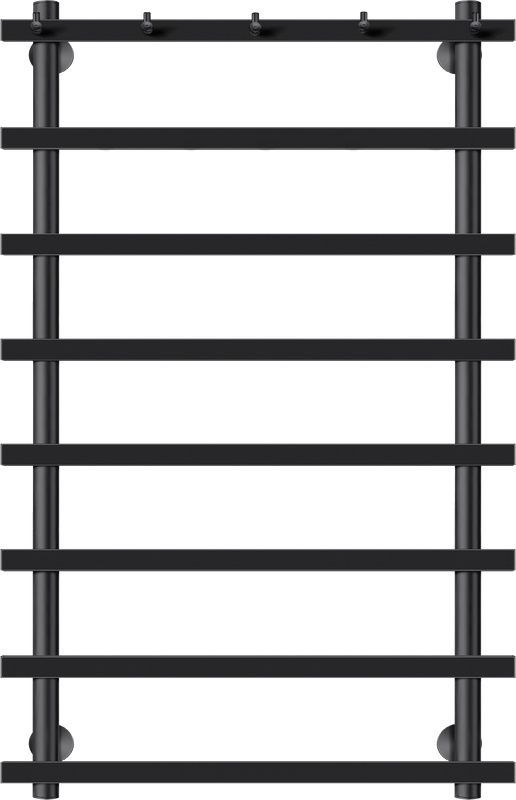 Полотенцесушитель водяной Secado Понтида 1 К 100x60 см, матовый черный, лесенка
