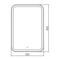 Зеркало Abber See AG6106S 55х80 см, с подсветкой